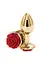 Анальная пробка NS Novelties Rose Buttplug Small Red 8 см (золотой) - миниатюра 1