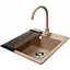 Комплект гранітна мийка + змішувач Romzha Adiere Piesok (A) - мініатюра 1