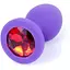 Силіконова анальна пробка Boss Of Toys Boss Series - Jewellery Purple Silicon Plug Medium Red M, BS6400086, Филетовый / Червоний - мініатюра 2