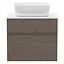 Тумба підвісна Imprese Blatna L з умивальником 70 см деревина f32708Dr Венге - мініатюра 3