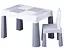 Комплект меблів Multifun стіл+1 стільчик Gray&White - мініатюра 1
