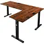 Компьютерный угловой стол Di Volio Trani с регулируемой высотой коричневый - миниатюра 1