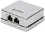 Настінна розетка CАТ 6A STP 2xRJ45 8P8C для зовнішньої проводки Digitus teh0018040 - мініатюра 1