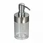 Дозатор для рідкого мила окремостоячий, полікарбонат, нержавіюча сталь, сатин Rj Warsaw RJAC022-02NI, Нержавіюча сталь - мініатюра 1