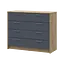 Комод Doros Ронди Дуб Артизан/Графит 4 ящика 100х40х82 (41516186) - миниатюра 1