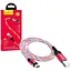 Магнітний кабель Hoco U90 Lightning USB Magnet Cable рожевий - мініатюра 1