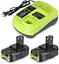 Комплект из 2 аккумуляторов P102 18 В и зарядного устройства - миниатюра 4