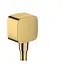 Шлангове під'єднання Hansgrohe FixFit E зі зворотнім клапаном Polished Gold Optic 26457990, Золотий - мініатюра 1