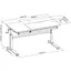 Стол компьютерный 2E CE301K-MECHANIC, регулировка высоты, механика, 54/76х120x60 см, белый - миниатюра 12