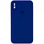 Чехол Epik Silicone Case Square Full Camera Protective AA для Apple iPhone X/XS 5.8 Синий/Deep navy - миниатюра 1