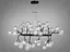 Красива новинка люстра підвіс "Світлячок", 54 лампи, чорна люстра - мініатюра 1