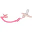 Ланцюжок для пустушки "Спіраль" 3335_рожевий - мініатюра 1