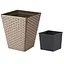 Горщик для квітів Form-Plastic Rattana квадро-40 41 л бежевий (3880-051) - мініатюра 1