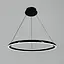 Современная подвесная люстра с черным кольцом Ø 80 см Line F | Ст. MJ341-800 BK - миниатюра 1