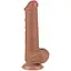 Фалоімітатор Lovetoy Sliding-Skin Dual Layer Dong 8'' 20.8 см коричневий - мініатюра 1