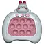 Электронная игрушка Quick Push Pop It с 4 режимами игры бело-розовая - миниатюра 1