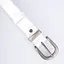 Ремінь жіночий шкіряний HC-3092 silver (130 см) білий зі сріблястою пряжкою - мініатюра 3
