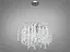 Дизайнерська підвісна кришталева люстра Гліцинія, 8 ламп, хром - мініатюра 3