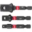 Переходник для торцевых головок Milwaukee 1/4", 3/8", 1/2" 3 шт. (4932479228) - миниатюра 2