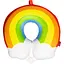 Подушка для шиї Rainbow U-подібна червоний HP-56-13R - мініатюра 1