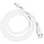 Кабель Hoco Micro USB TPE Flat Noah X40, 1 метр білий плоский - мініатюра 1