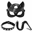 BDSM маска кошки + чокер с шипами + плеть - миниатюра 1