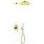 Душова система Kohlman Experience 25 brushed gold + BOX прихованого монтажу QW210EGDBR25, Золотий - мініатюра 1