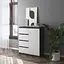 Комод Vays, современый, с полками, 4 ящика, без ручек R-32 Антрацит-Белый фасад - миниатюра 1