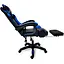 Геймерское кресло Primaveo с эргономичными подушками и выдвижной подставкой для ног черно-синее - миниатюра 4
