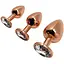 Металлическая анальная пробка Wooomy Tralalo Rose Gold Plug Size M - миниатюра 4