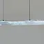 Люстра с подвесным удлиненным корпусом из прозрачного рельефного акрила 100 см Line F | Ст. MJ372-L1000 BK - миниатюра 4