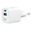 Зарядний пристрій мережевий MAKE 20W GaN3 Mini Type-C PD3.0 + USB QC3.0 White - мініатюра 1