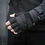 Мотоциклетные беспалые перчатки (с защитной вставкой) Черный Xl - миниатюра 5