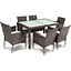 Садовая мебель Di Volio Verona 6+1 коричневая - миниатюра 1