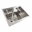 Кухонна мийка CM 47x38 прихована нержавійка Platinum Handmade + змішувач, Нержавіюча сталь - мініатюра 7