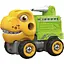Машинка-конструктор Otamanko Тиранозавр пожарная машина Желтый/зеленый - миниатюра 1
