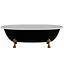 Ванна отдельностоящая матовая Amdcon Olmpa 180x90 черная из литого камня бронзовые ножки OLMPA_180_nzhk-br_BLACK_MAT Черный матовый - миниатюра 7