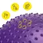 Мяч для фитнеса (фитбол) Cornix 55 см полумассажный Anti-Burst Violet XR-0460 - миниатюра 2