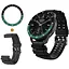 Безель Black-green та силіконовий ремінець Sikai для смартгодинника Xiaomi Watch S3/S4 - мініатюра 1