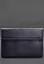 Кожаный чехол-конверт BlankNote на магнитах для MacBook Pro 16" Темно-синий - миниатюра 2