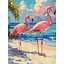 Картина за номерами "Рожеві фламінго" ©art_selena_ua KHO6775, 30х40 см - мініатюра 1