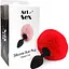 Силіконова анальна пробка Art of Sex - silicone Bunny Tails Butt Plug М Red - мініатюра 3