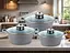 Набір каструль Zauberg алюміній мармурове покриття 3 пр 2.0/3.6/5.6 л сірий (YS80CSG) - мініатюра 2