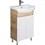 Тумба Мойдодир Oslo 50 Wood з умивальником Arteco 50 дуб крафт/Білий - мініатюра 1