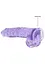 Фалоімітатор Realrock Crystal Clear 9" 22 см фіолетовий - мініатюра 2