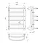 Полотенцесушитель Laris Евромикс П6 400x600 71207494, Хром - миниатюра 2