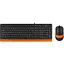 Комплект (клавіатура + миша) A4Tech F1010 USB Black-Orange (F1010 (Orange)) - мініатюра 1