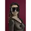 Маска на очі з заклепками Feral Feelings - Blindfold Mask, натуральна шкіра, чорна - мініатюра 1