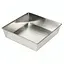 Деко гофроване форма для випікання квадратна багаторазова з рифленим дном 27х25х5.7 см, SNB Сірий 86794 - мініатюра 1