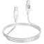 Дата кабель Hoco U124 Stone silicone power-off 60W Type-C to Type-C (1.2m) Gray - мініатюра 4